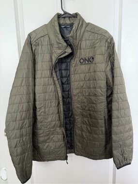 On Running Olive Quilted Lightweight Puffer Jacket - Men's